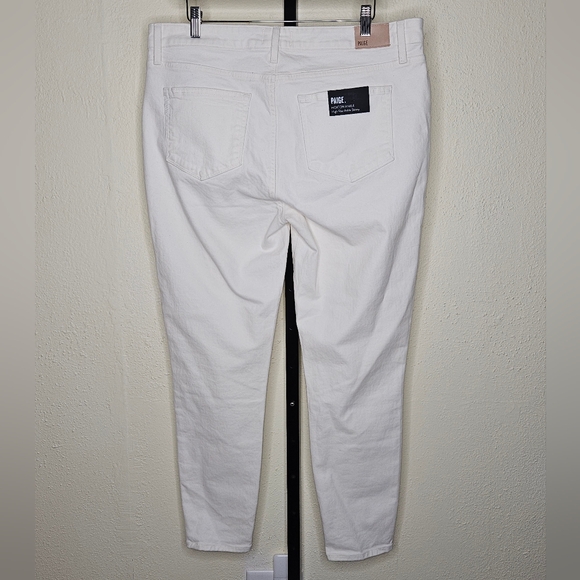 PAIGE Hoxton High Rise Ankle Skinny Jeans, Size 33, Light Ecru, NWT - Picture 6 of 8